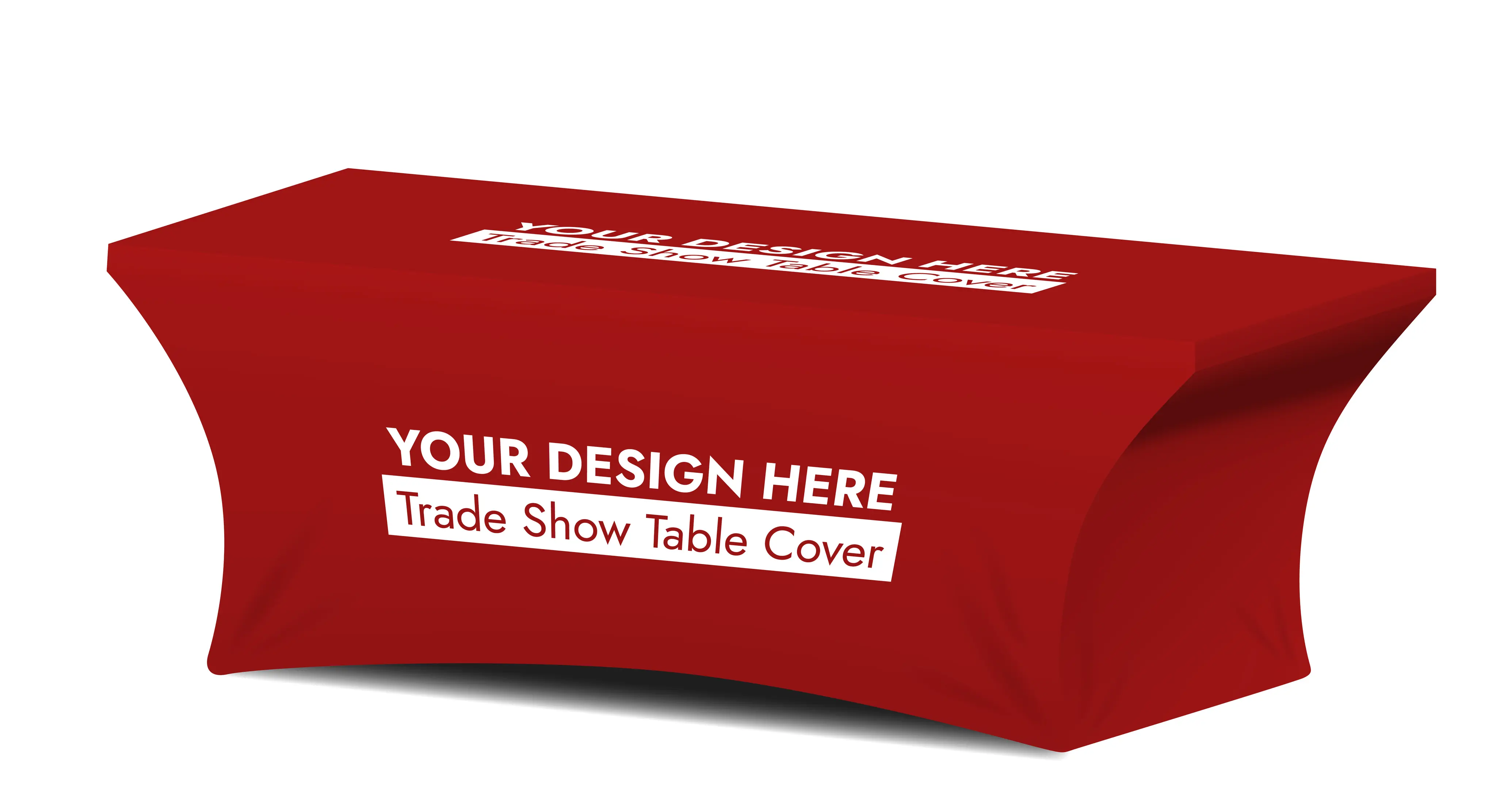 custom tradeshow display with printed tablecover